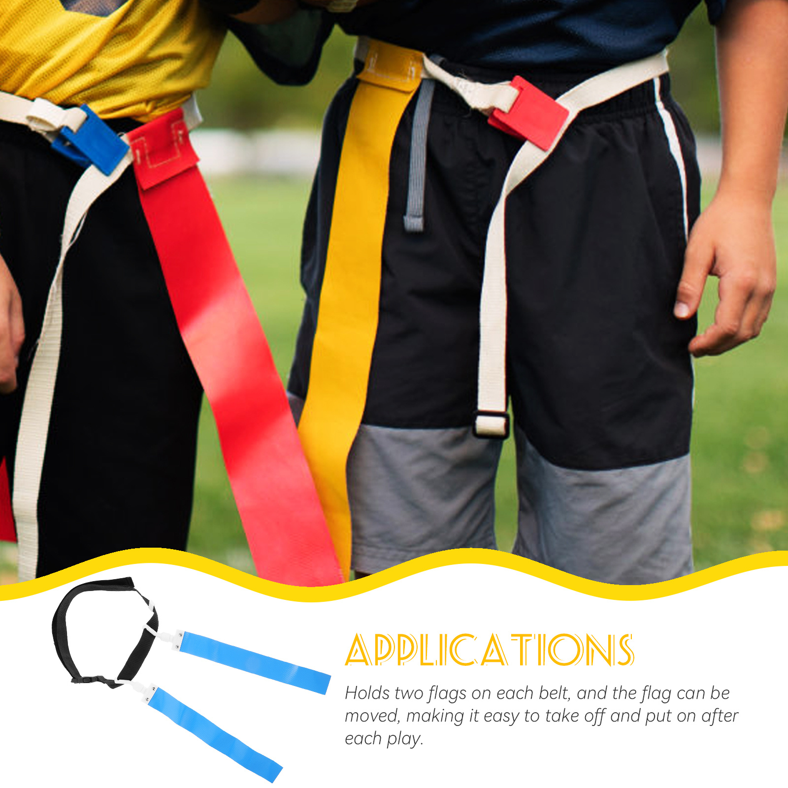 Capture Flag Set - Adjustable Football Waist Flag Belt Set