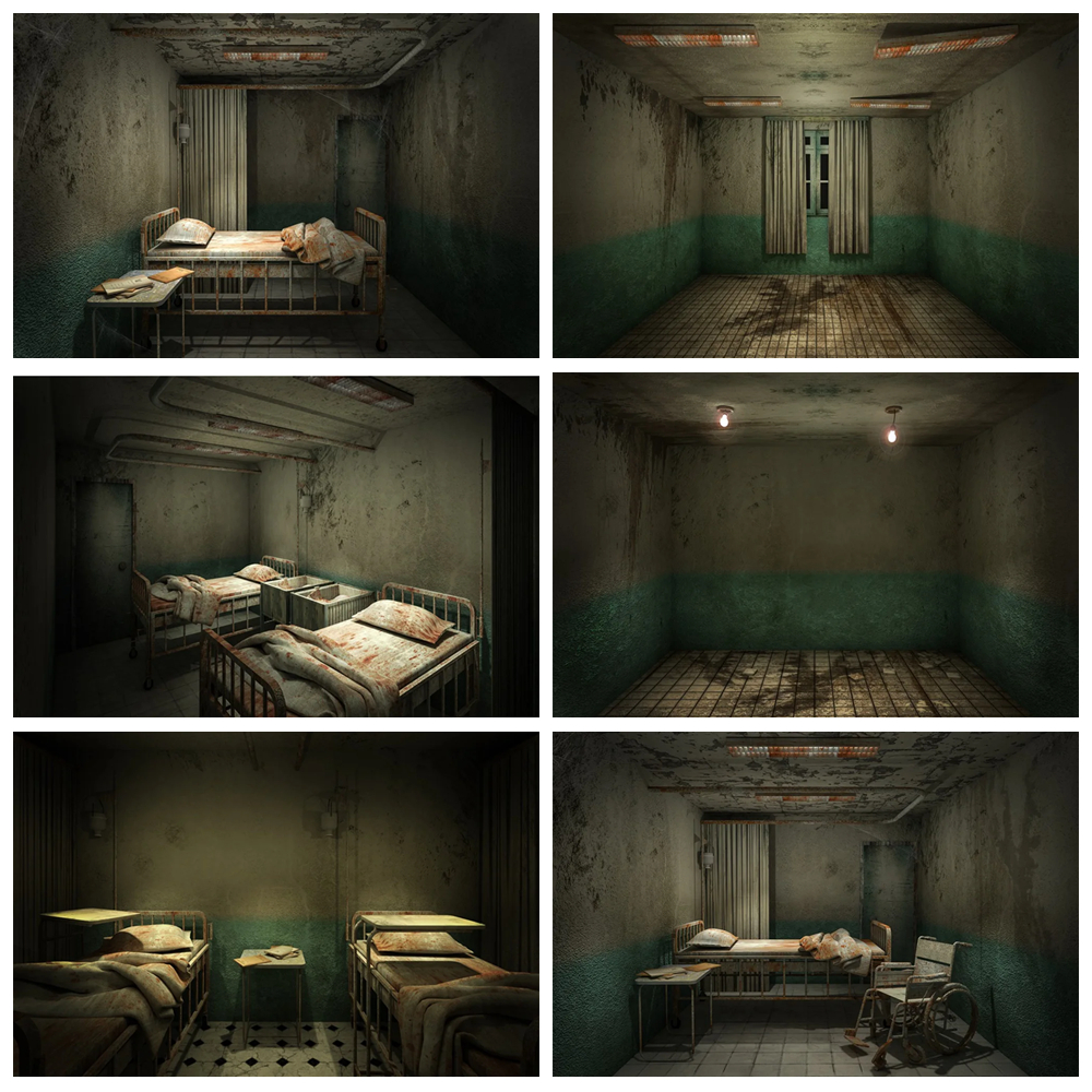 Party Games Lab - Abandoned Laboratory School Building Scene Backdrop