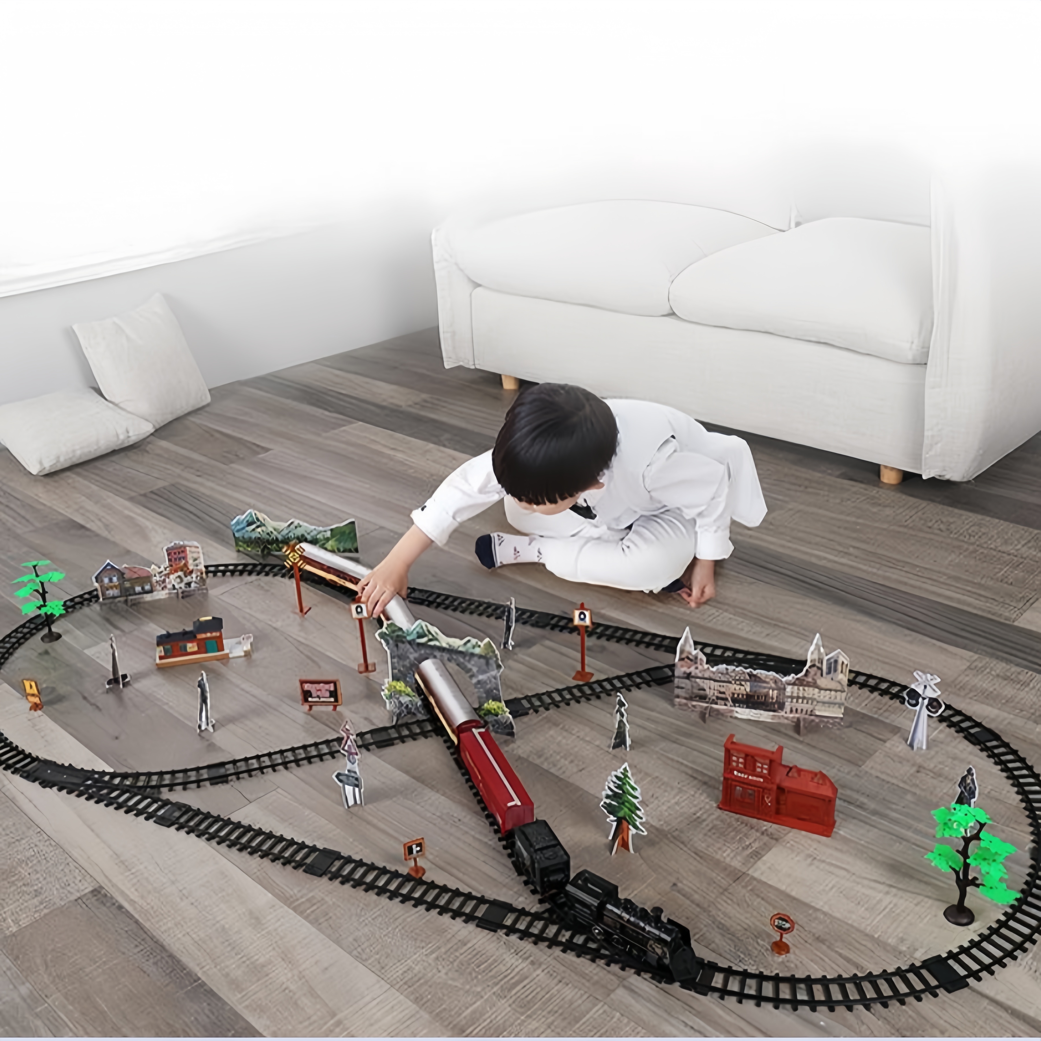 Party Games In Steam - Kids Electric Steam Train Toy Rail