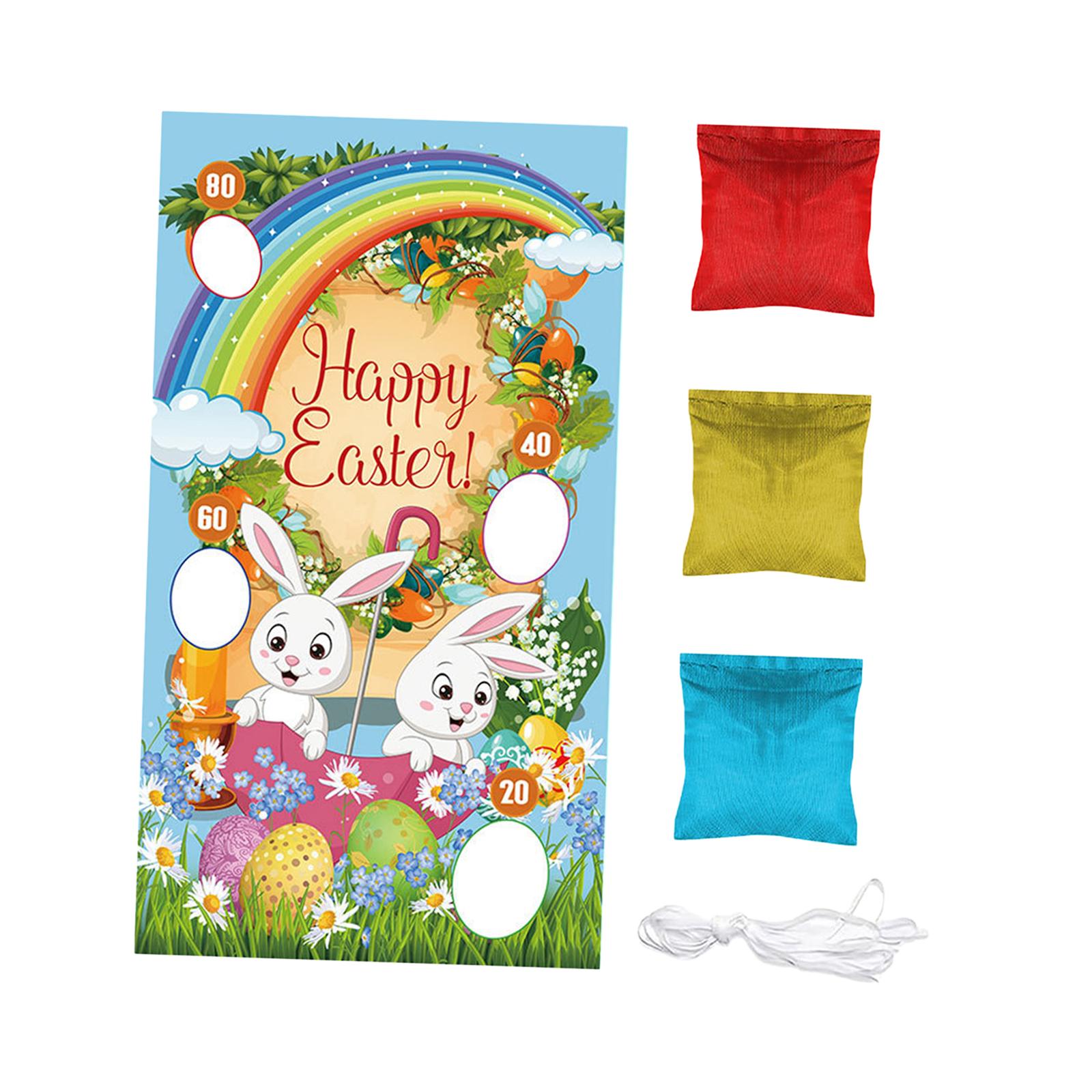Party Games Easter For Family - Toss Game Banner Party Decoration with