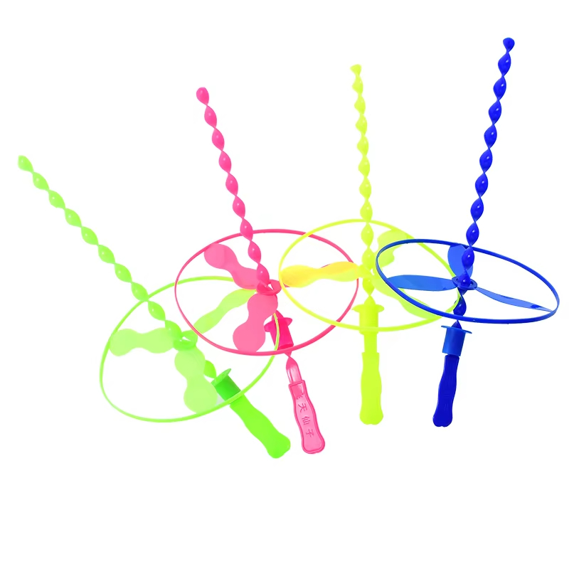 Party Games Kids Outdoor - Kids Flying Spiral Top Toy, Pull