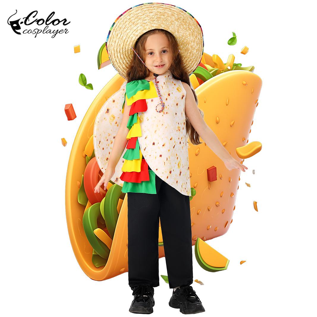 Party Games Kids - Kids Funny Mexican Tortilla Burrito Costume