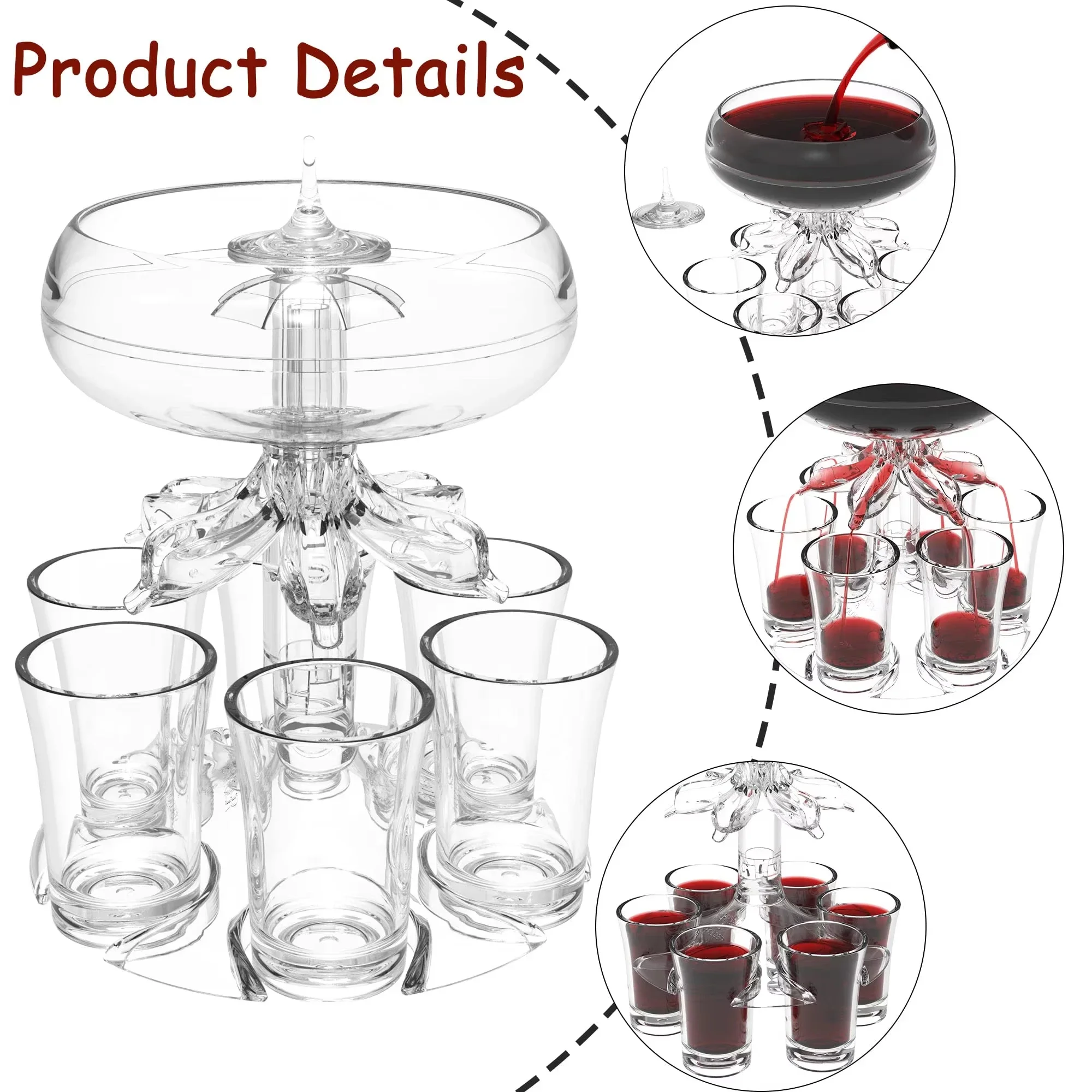 Shot Glass Holder 6 Cups Acryl - Party Games Using Cups recension och pris