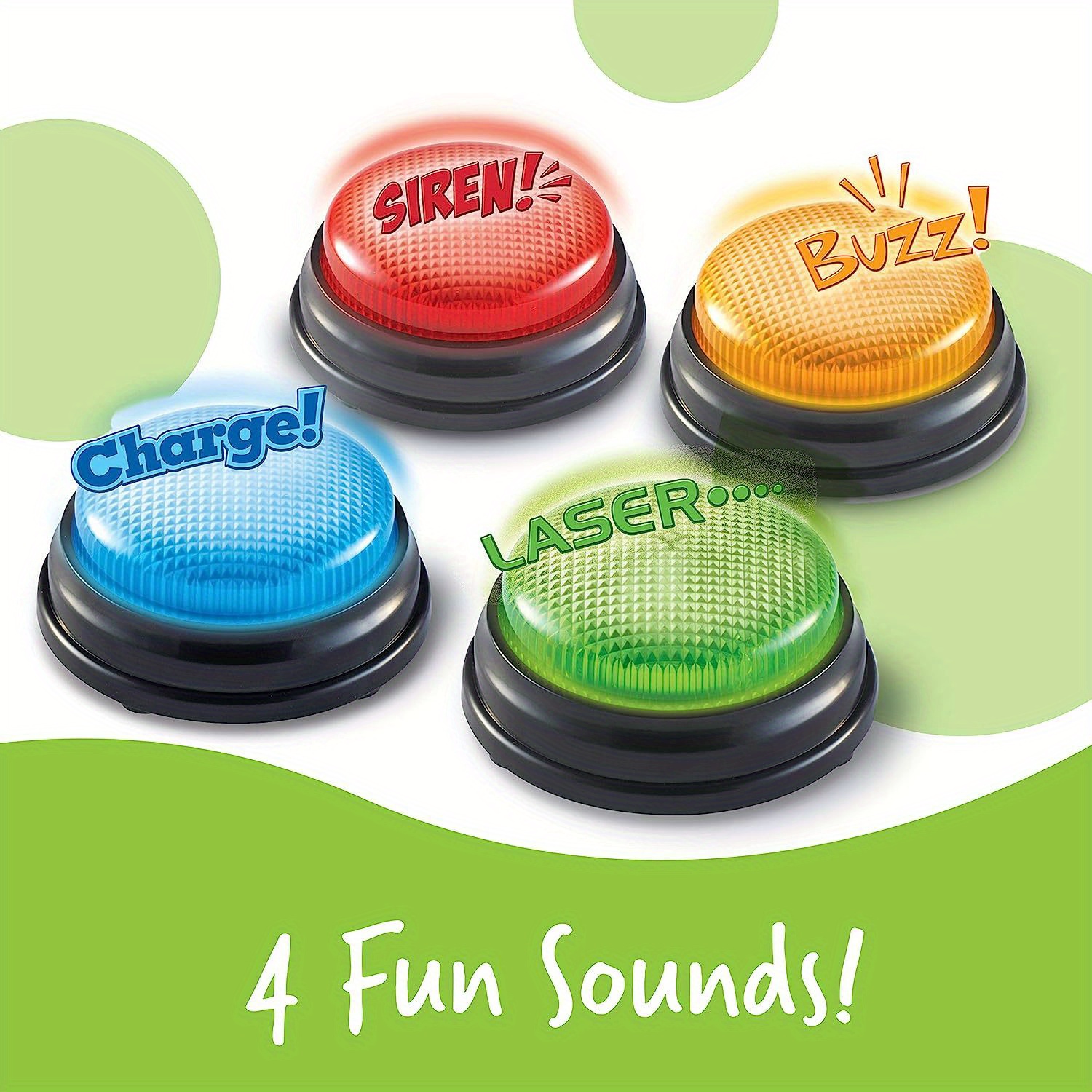 4pcs Lights and Sounds Buzzers - Party Games Quiz recension och pris