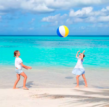Colorful Inflatable Beach Ball - Party Games Kids Outdoor recension och pris
