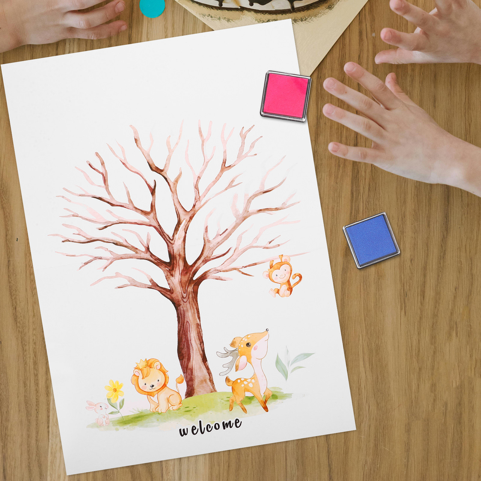 1Set Fingerprint Tree Guest Bo - Book Party Games recension och pris
