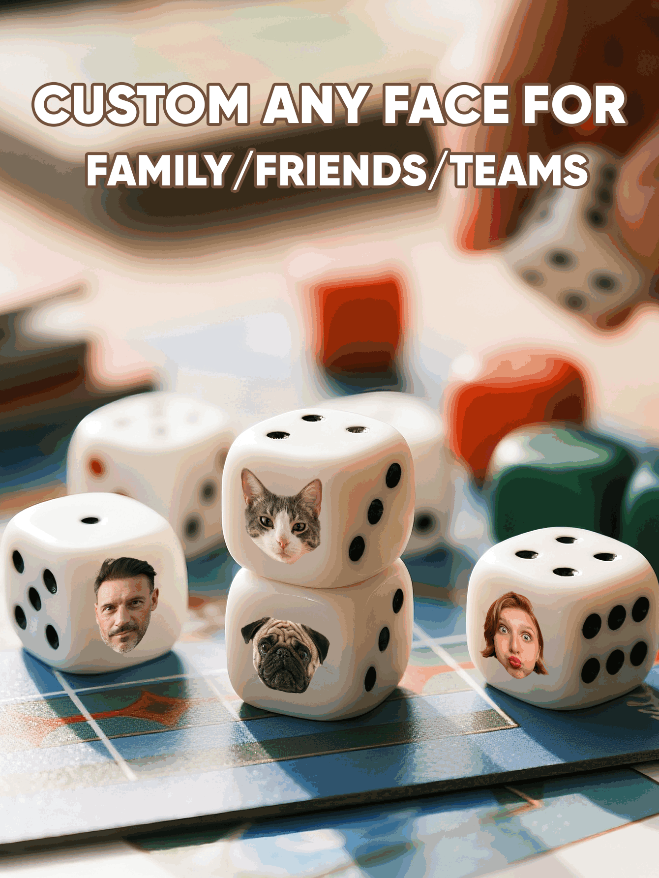 Custom Face Dice Personalized  - Party Games Easter recension och pris