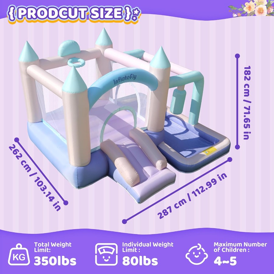 Inflatable Bounce House Slide  - Party Games Indoor recension och pris