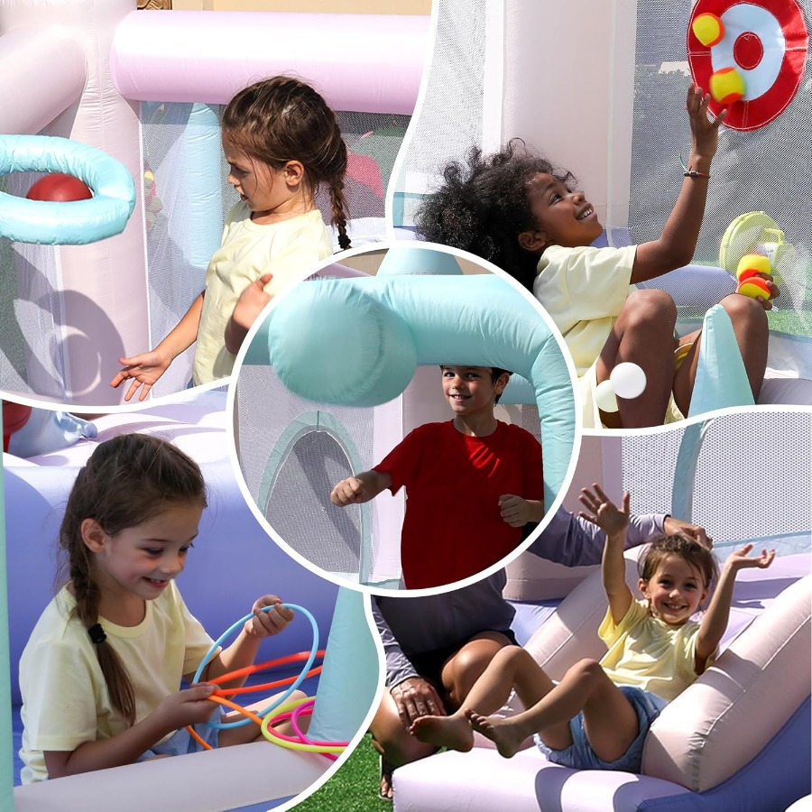 Inflatable Bounce House Slide  - Party Games Indoor recension och pris