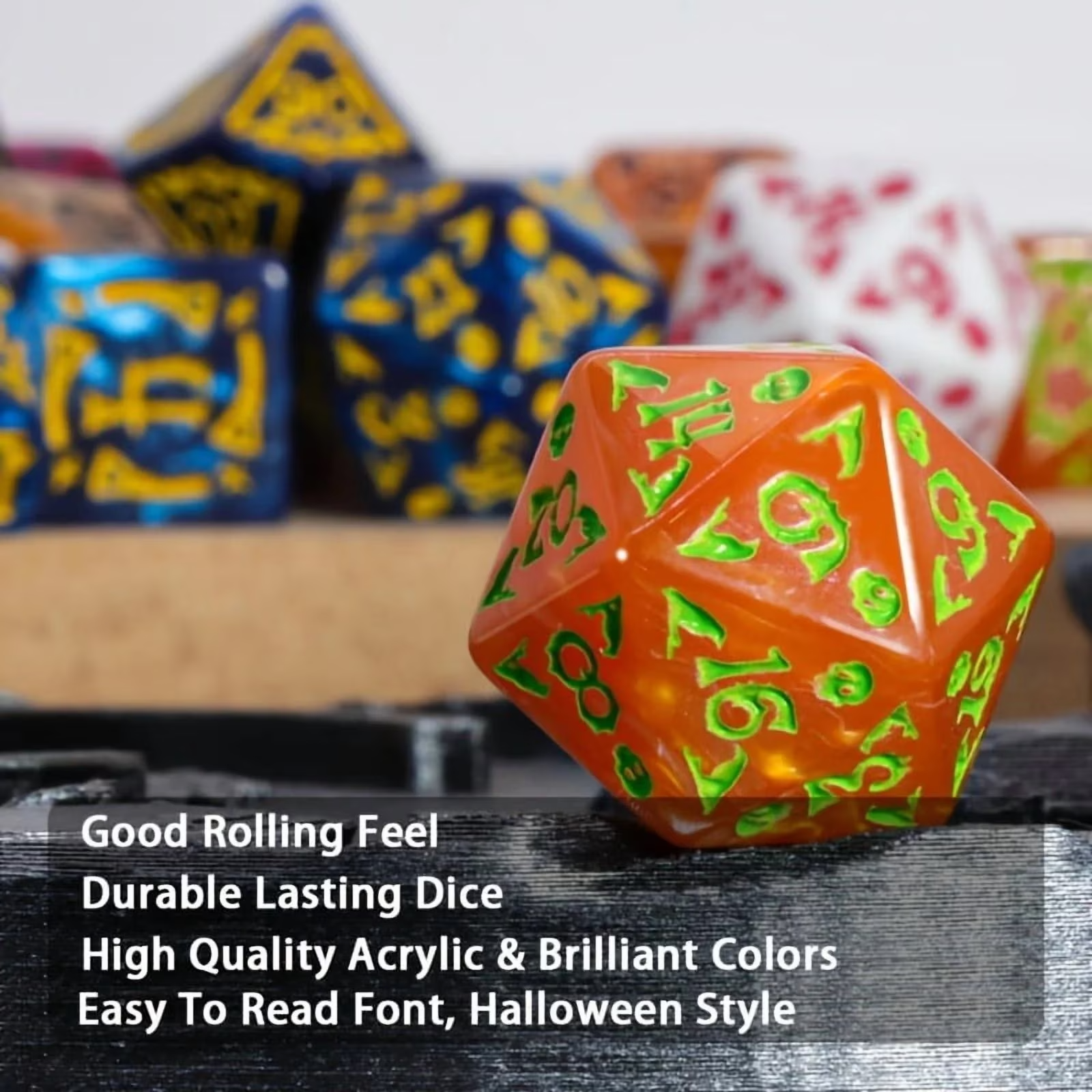 DND Dice Set -7pc Halloween Po - Party Games App recension och pris