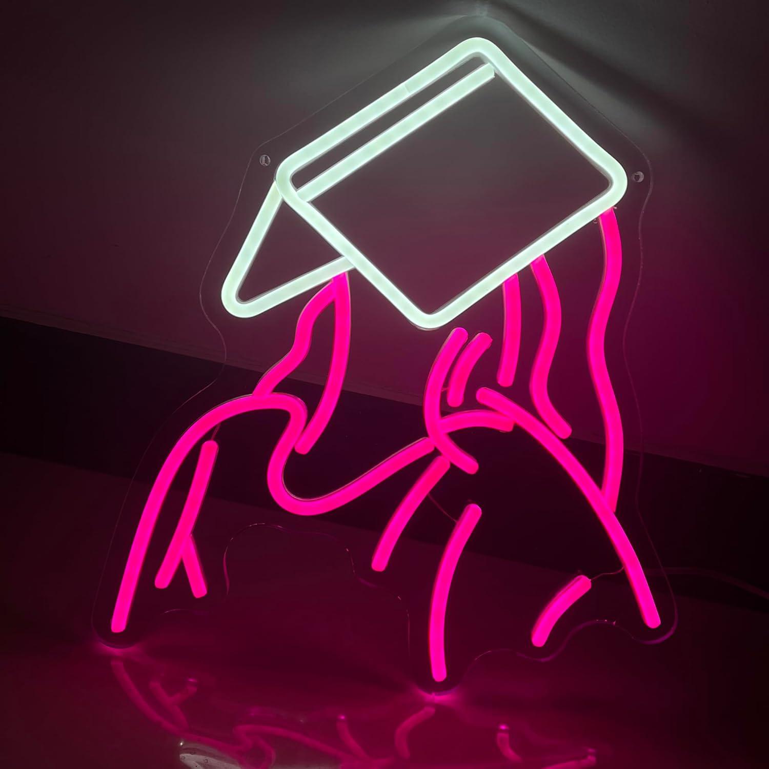 Reading Girl Neon Sign USB Dim - Party Games Girls Night recension och pris
