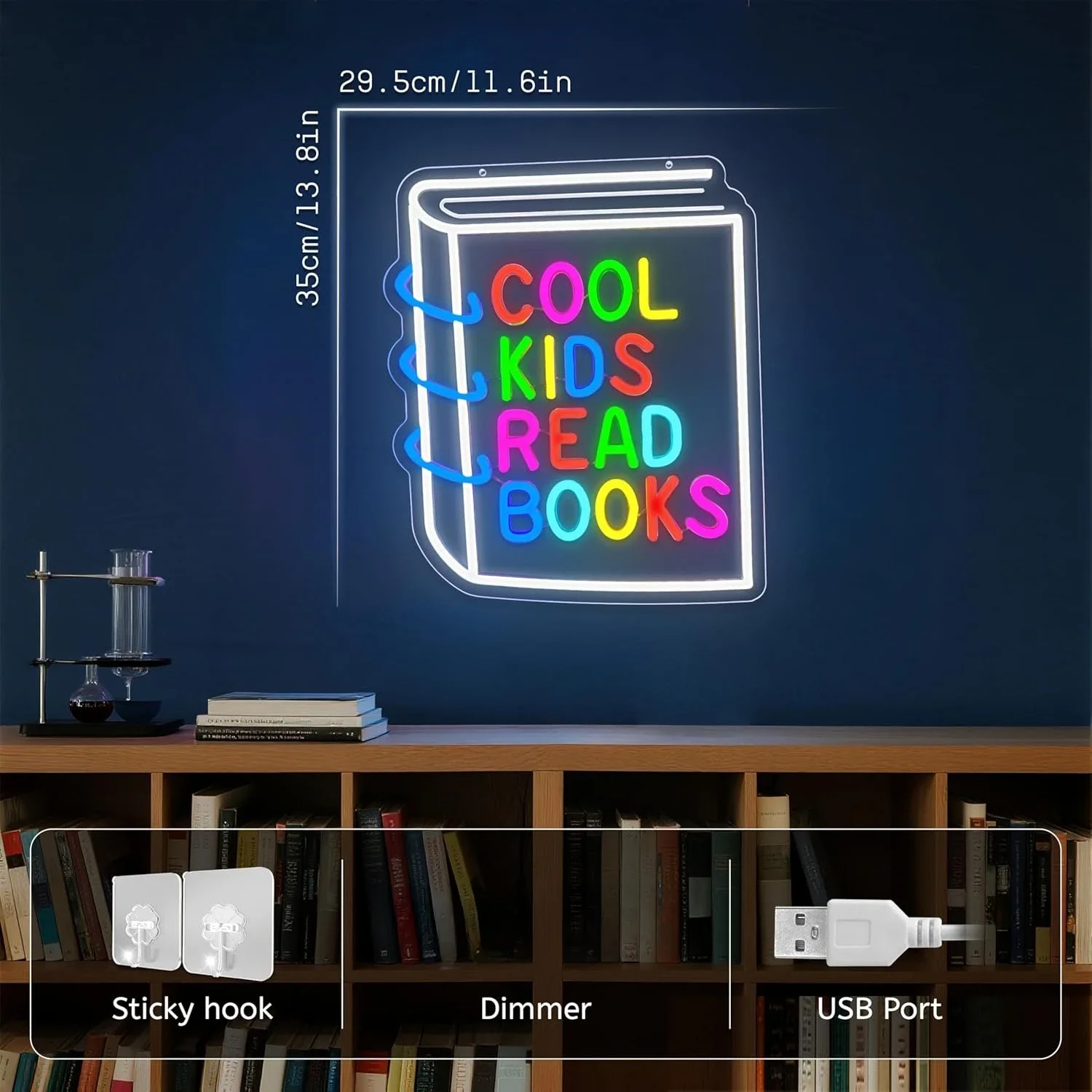 Cool Kids Read Books Neon Sign - Book Party Games recension och pris
