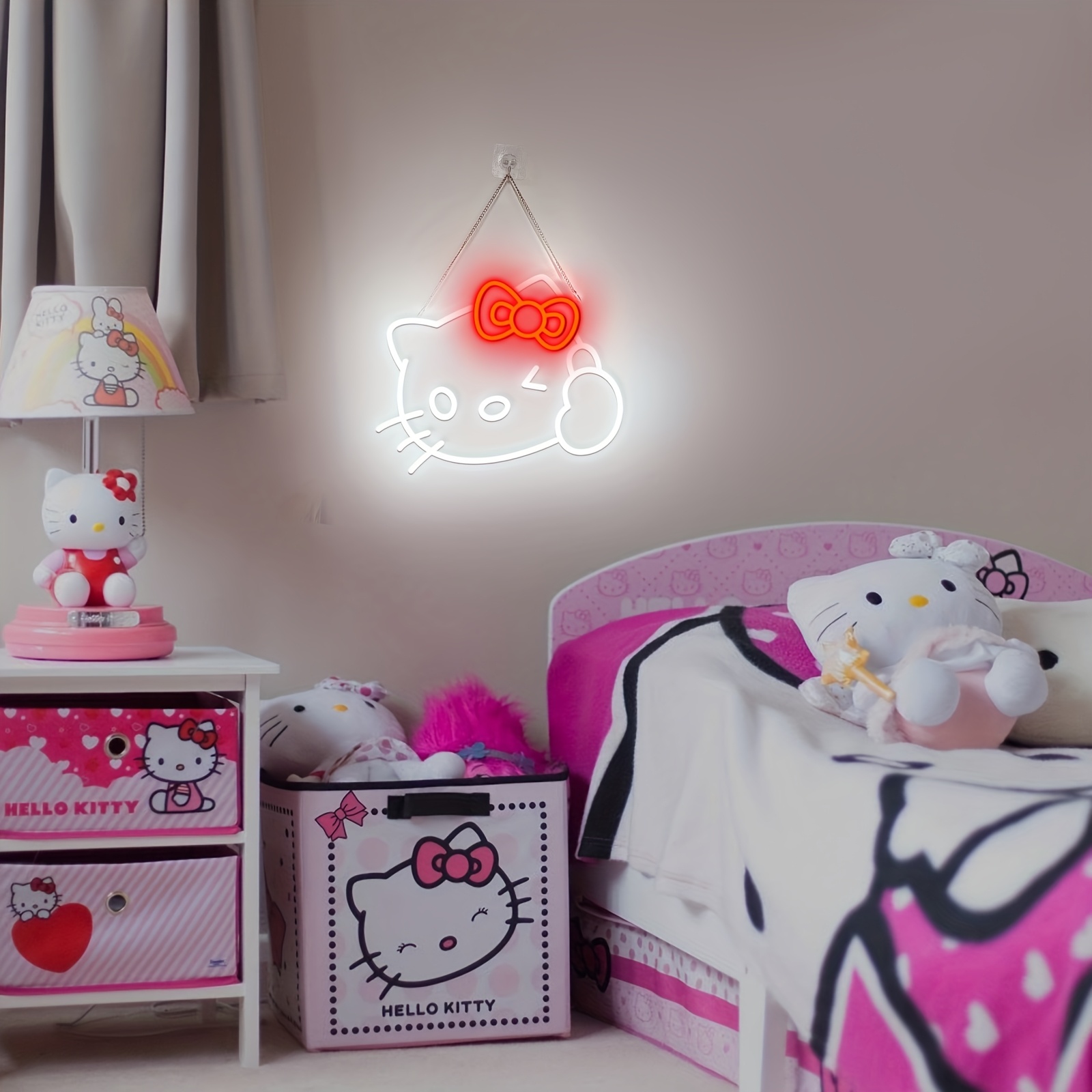 Hello Kitty LED Neon Sign Wall - Party Games Girls Night recension och pris