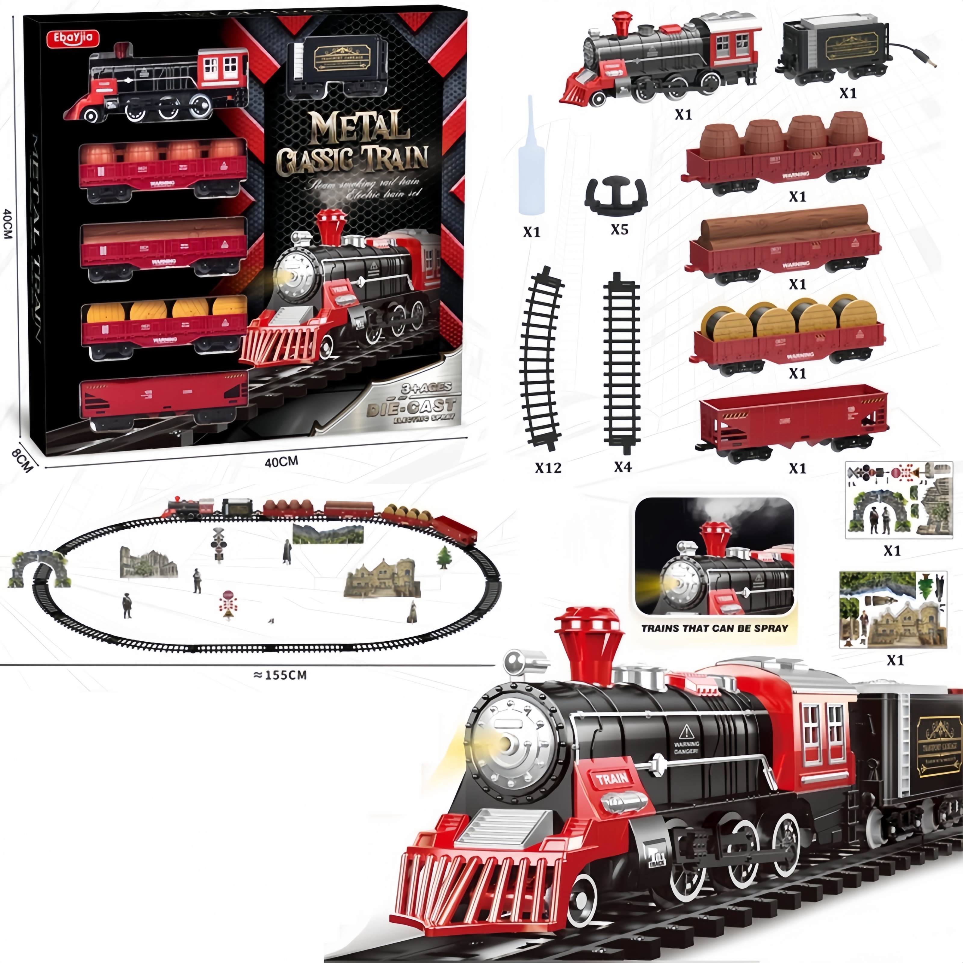 Kids Electric Steam Alloy Trai - Party Games In Steam recension och pris