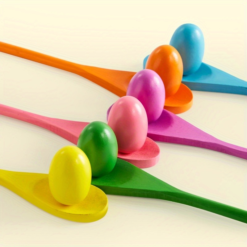 24 PCS Easter Egg and Spoon Ra - Party Games Easter For Family recension och pris