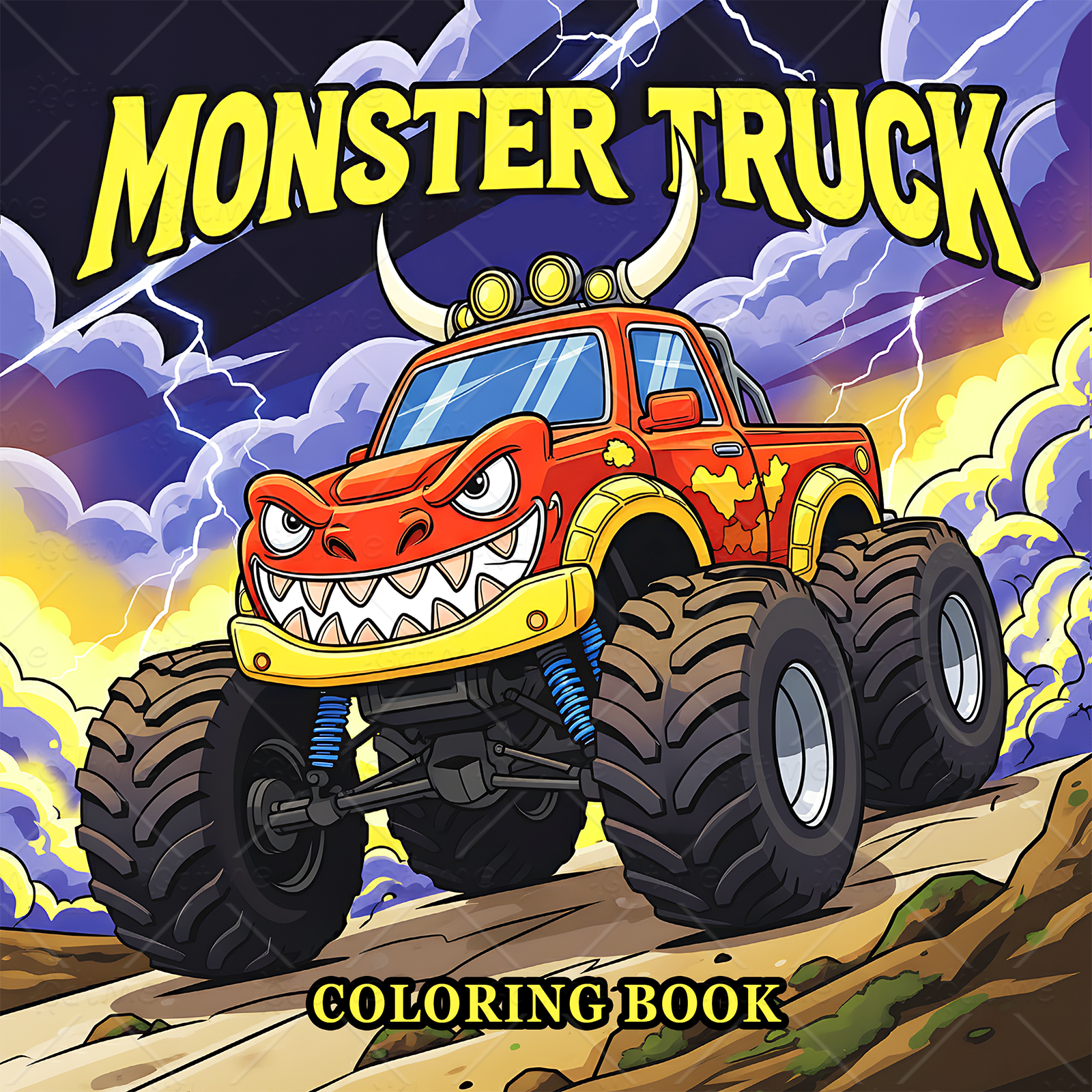 MONSTER TRUCK Coloring Book fo - Book Party Games recension och pris