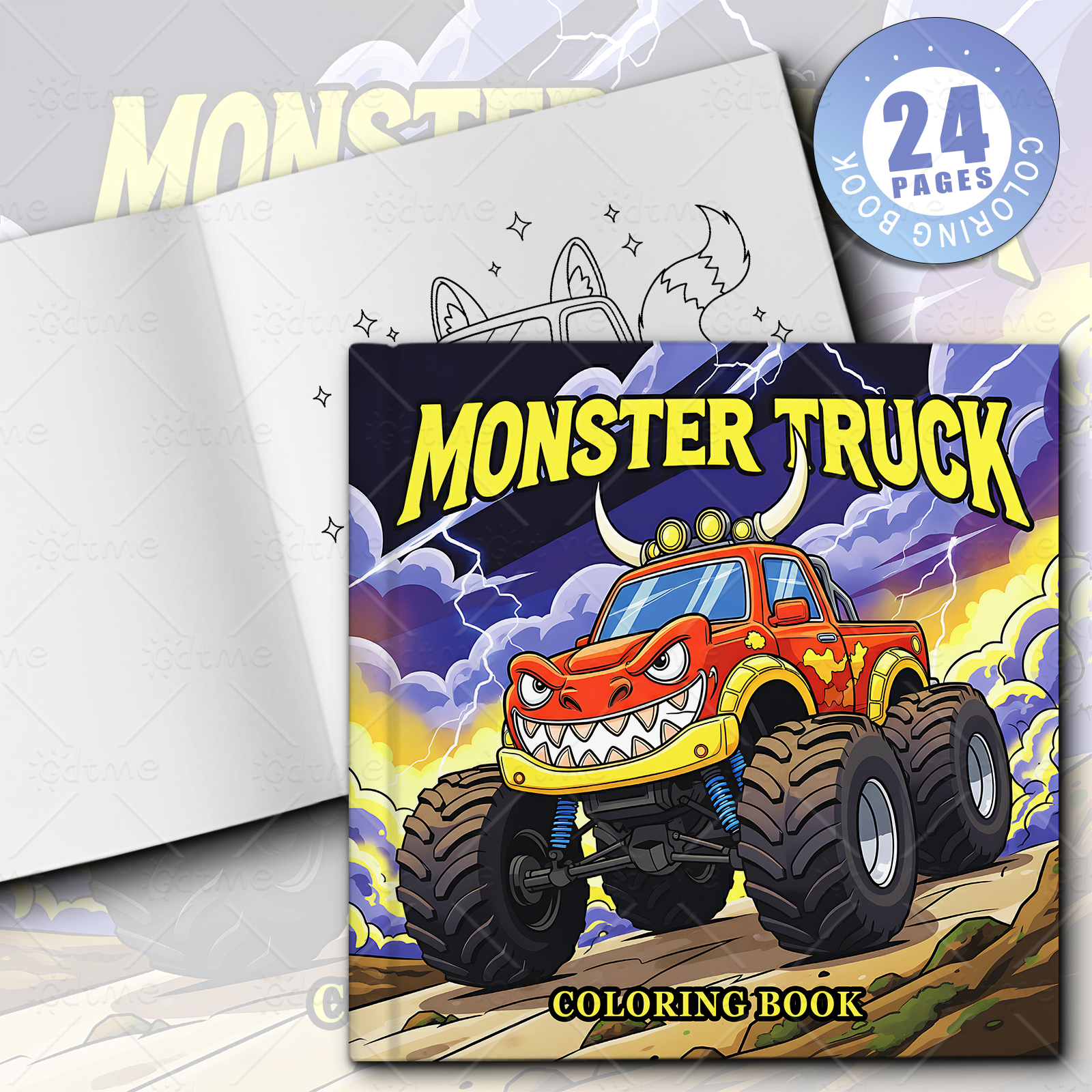 MONSTER TRUCK Coloring Book fo - Book Party Games recension och pris