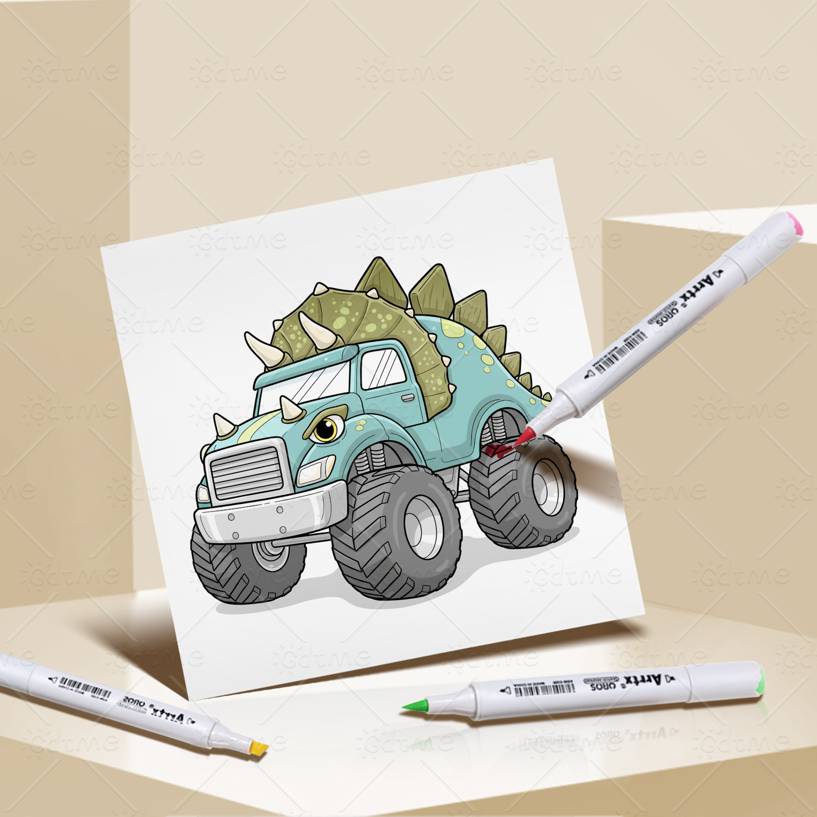 MONSTER TRUCK Coloring Book fo - Book Party Games recension och pris