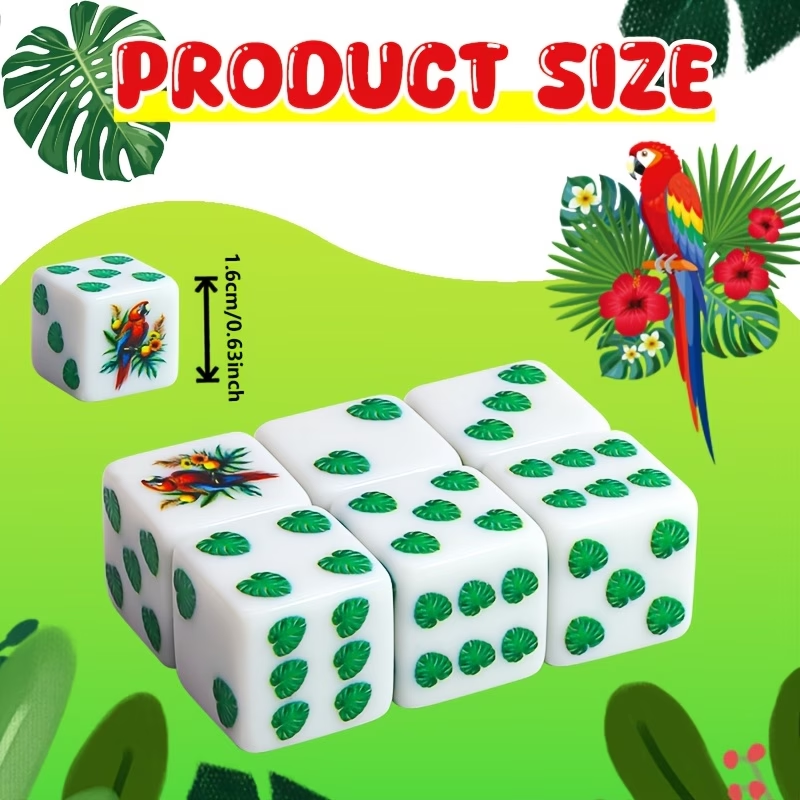 CANDYPIXEL 6PcsParrot D6 Dice  - Party Games App recension och pris