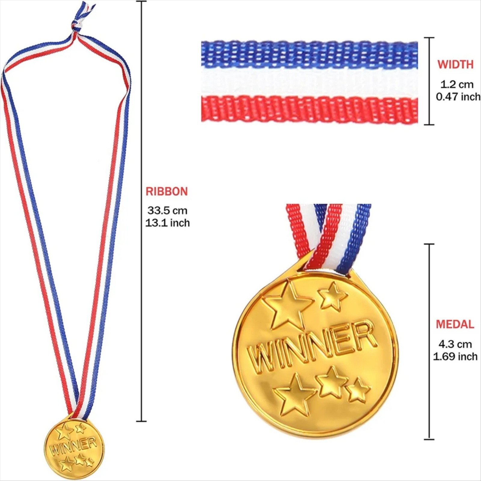 30Pcs Plastic Gold Winners Med - Party Games Easter recension och pris