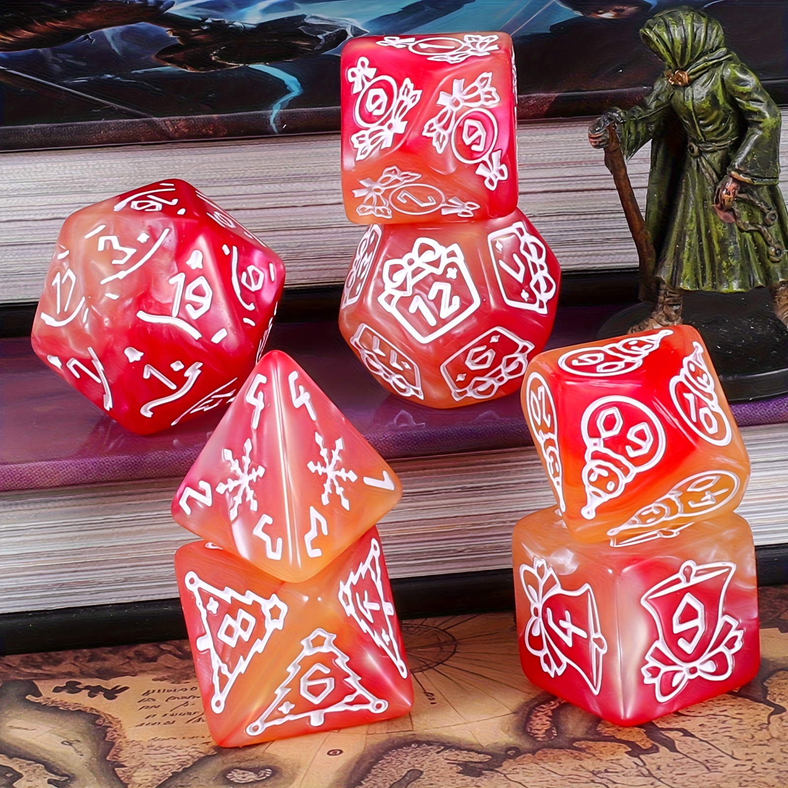 DND Dice Set -7pc Christmas Po - Party Games App recension och pris