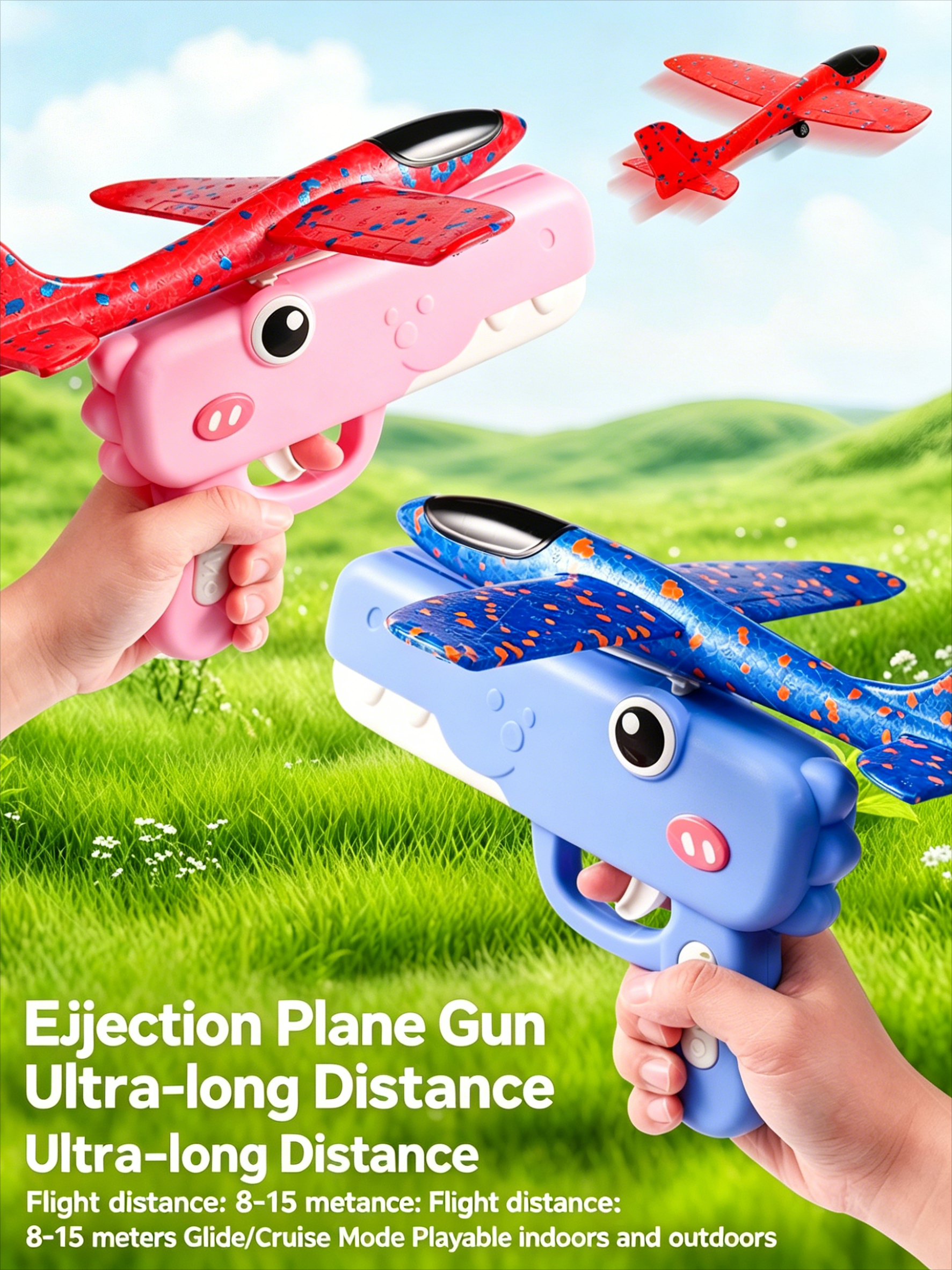 Foam Airplane Launcher Catapul - Party Games Kids Outdoor recension och pris