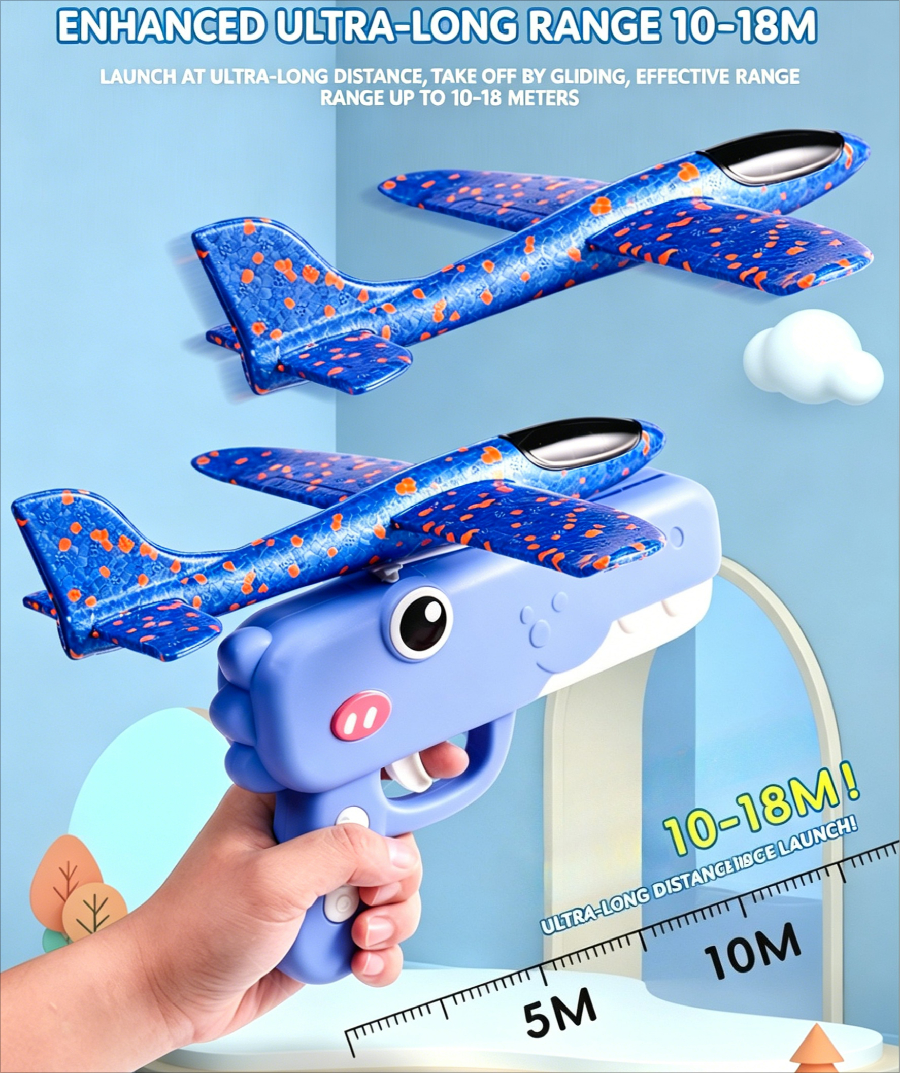 Foam Airplane Launcher Catapul - Party Games Kids Outdoor recension och pris