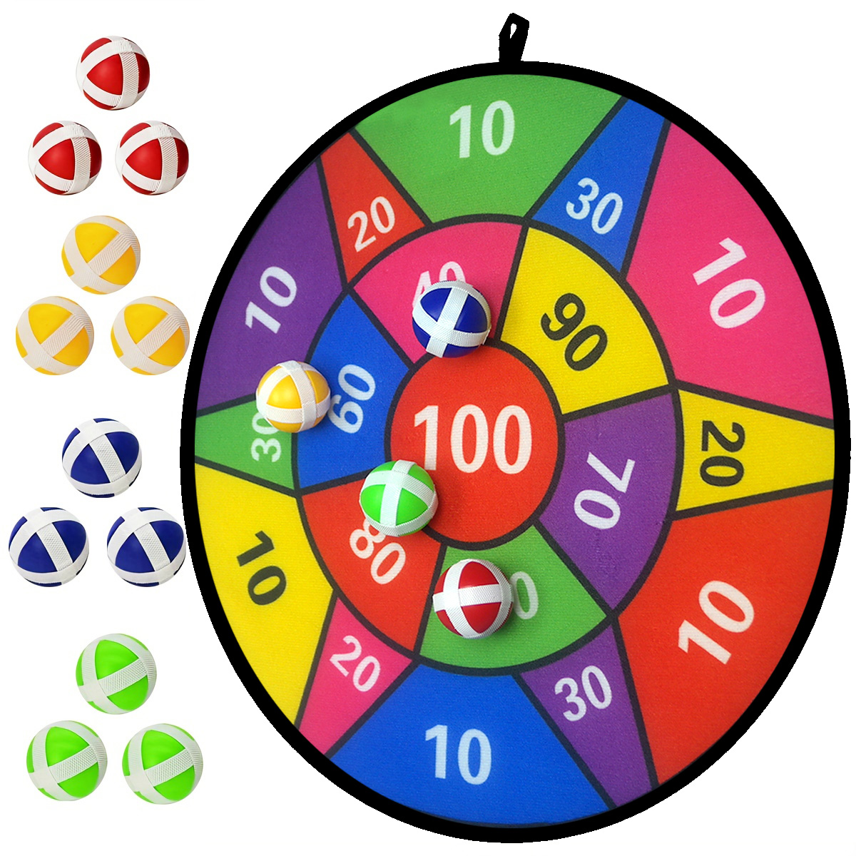 12 Sticky Ball Dart Plate Set  - Party Games For 5 Year Olds Indoors recension och pris